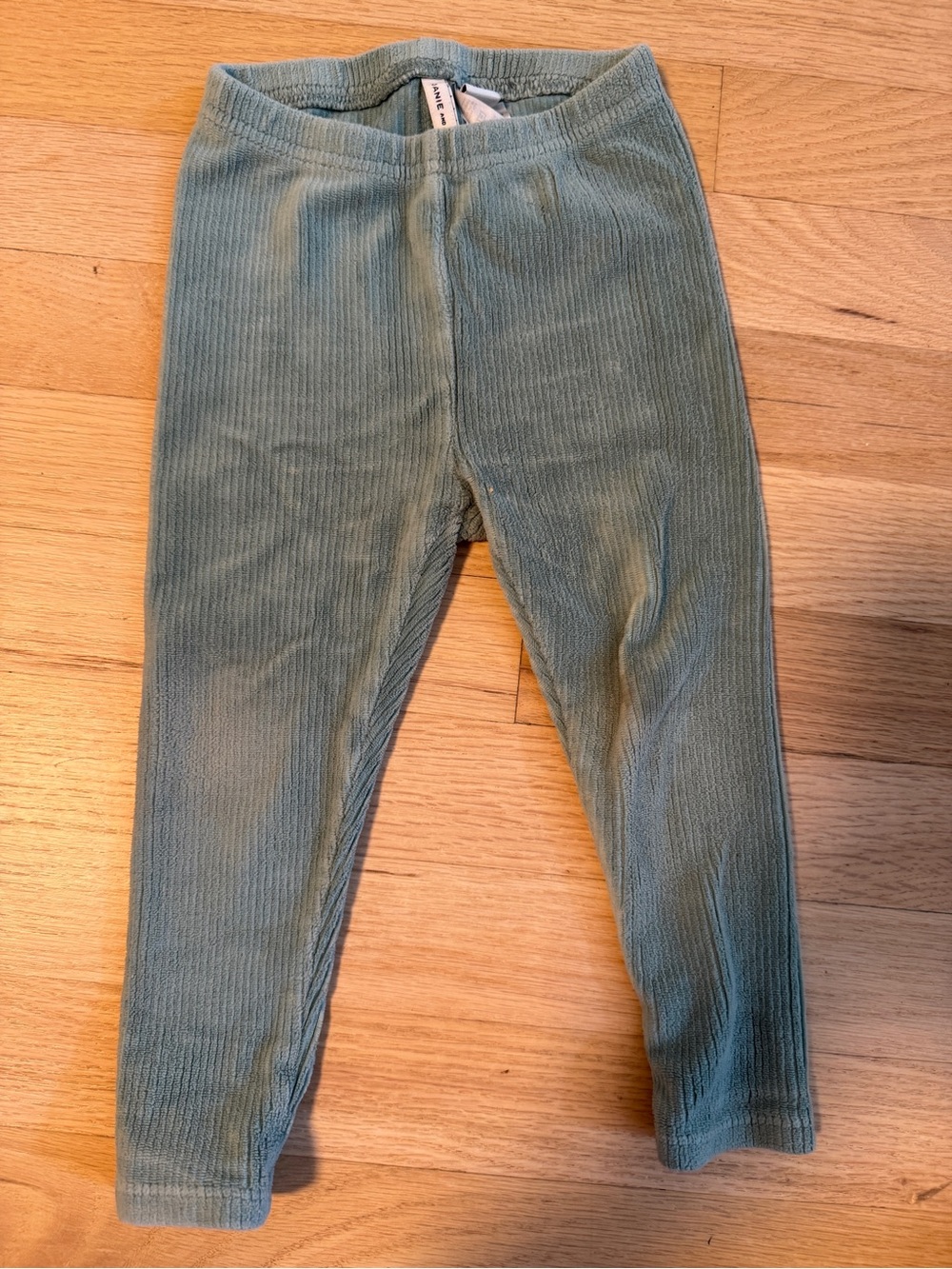Janie and Jack Sage Green Corduroy Leggings